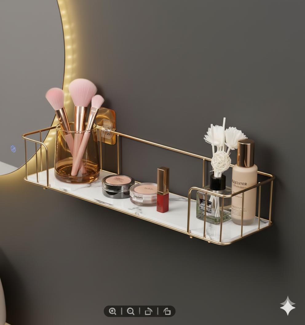 Bathroom metal rack with mdf sheet