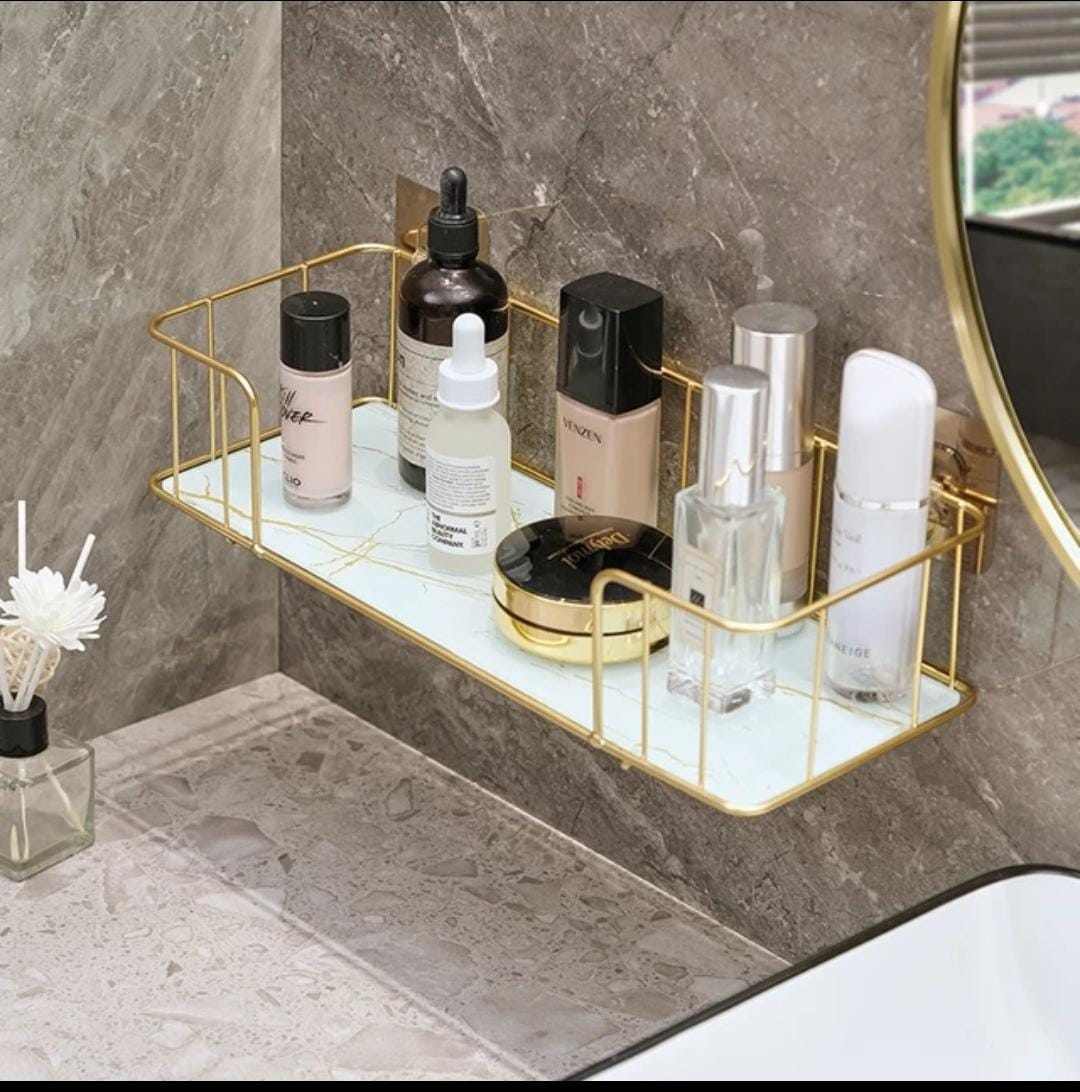 Bathroom metal rack with mdf sheet