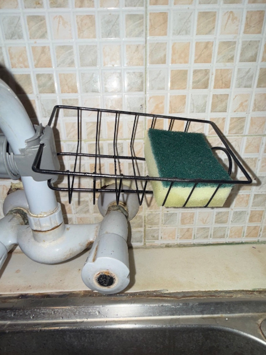 New Rotatable Stainless Steel Sink Drainer Sponge Dish Cloth Holder for Kitchen Sink Dish Rag Hanging Drain Steel Sink Faucet Storage Rack Kitcehn Faucet Sponger Holder Soap Sink Caddy Towel Rack Shelf Organizer Kitchen Accessories