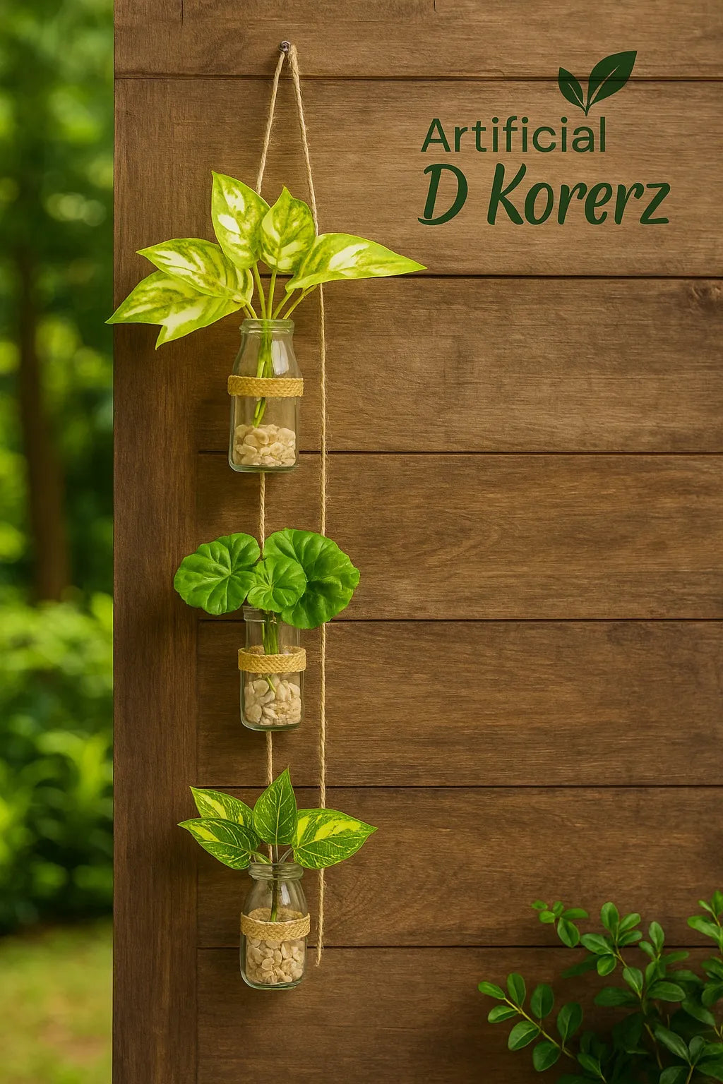 Hanging Bloom Bottles Wall Décor – Decorative Floral Bottle Strings for Home Decor