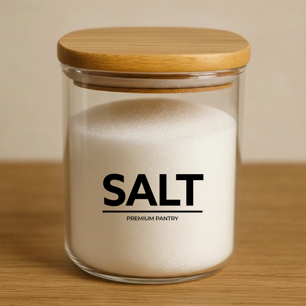 Glass Jars with Bamboo lid Kitchen Pantry Airtight jars for Sugar and Tea 680Grams