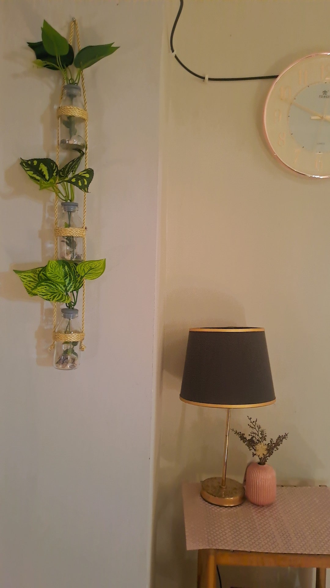 Hanging Bloom Bottles Wall Décor – Decorative Floral Bottle Strings for Home Decor